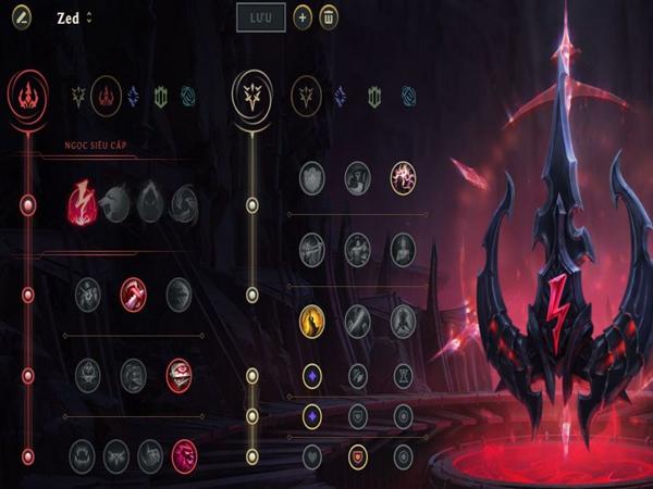 Bảng Ngọc Zed mid