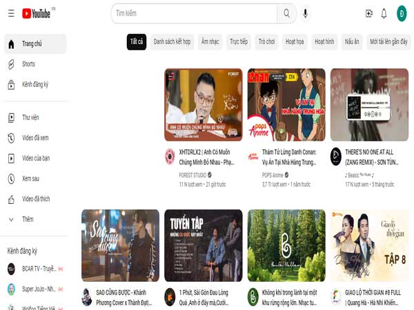 Truy cập youtube.com và đăng nhập