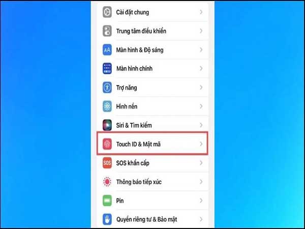 Mở ứng dụng Cài đặt trên điện thoại của bạn