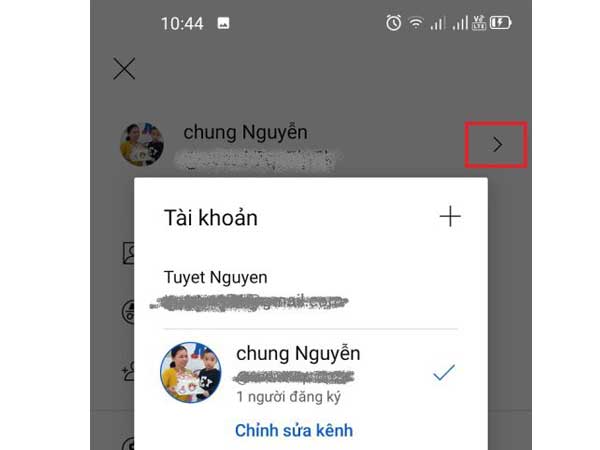 nhấn vào mũi tên bên cạnh tên kênh của bạn và chọn "Chỉnh sửa kênh"
