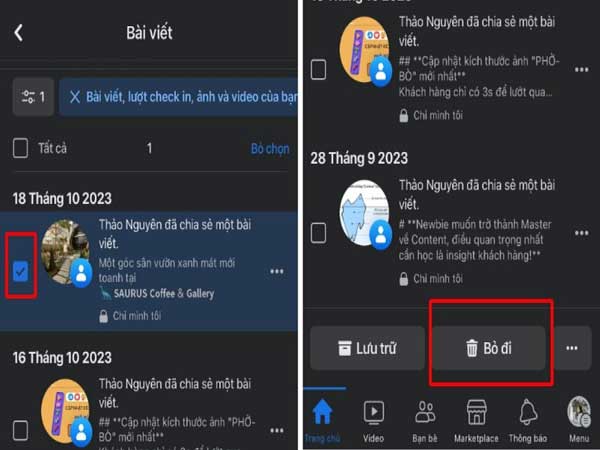 Cách xóa bài viết trên Facebook nhanh nhất trong Nhật ký hoạt động