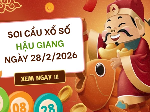 Soi cầu xổ số Hậu Giang ngày 28/2/2026 hôm nay miễn phí
